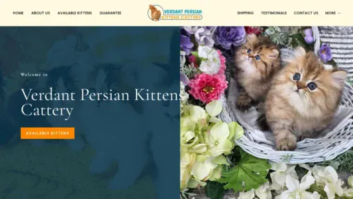 A screenshot of Verdantpersiankittens.com