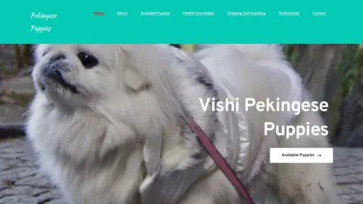 A screenshot of Vishipekingese.com