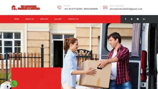 A screenshot of Vtlogisticpackersmovers.com