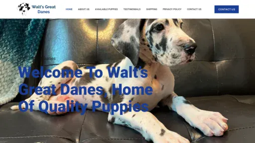 A screenshot of Waltsgentlegiantshome.com
