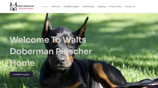 A screenshot of Waltspinscherhome.com
