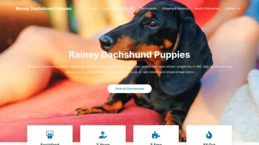 A screenshot of Watsontinedachshundpuppies.com