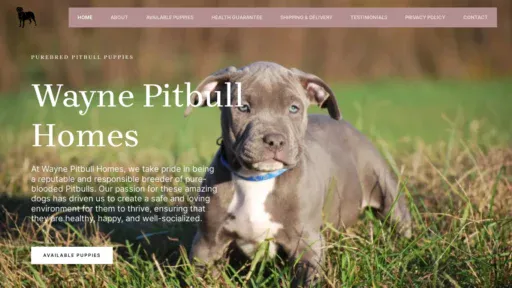 A screenshot of Waynepitbullhomes.com