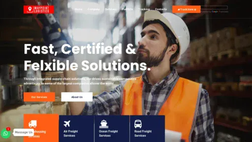 A screenshot of Waypointlogistic.com