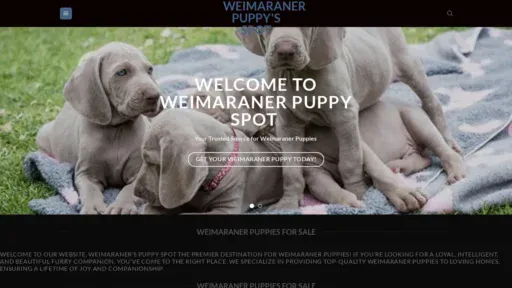 A screenshot of Weimaranerpuppyspot.shop