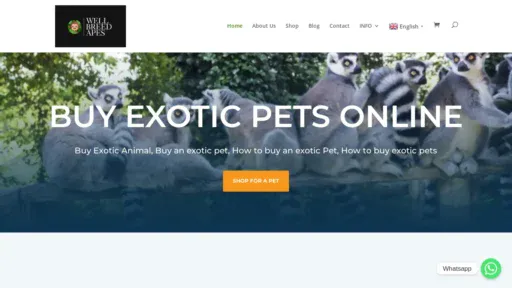 A screenshot of Wellbreedapes.com