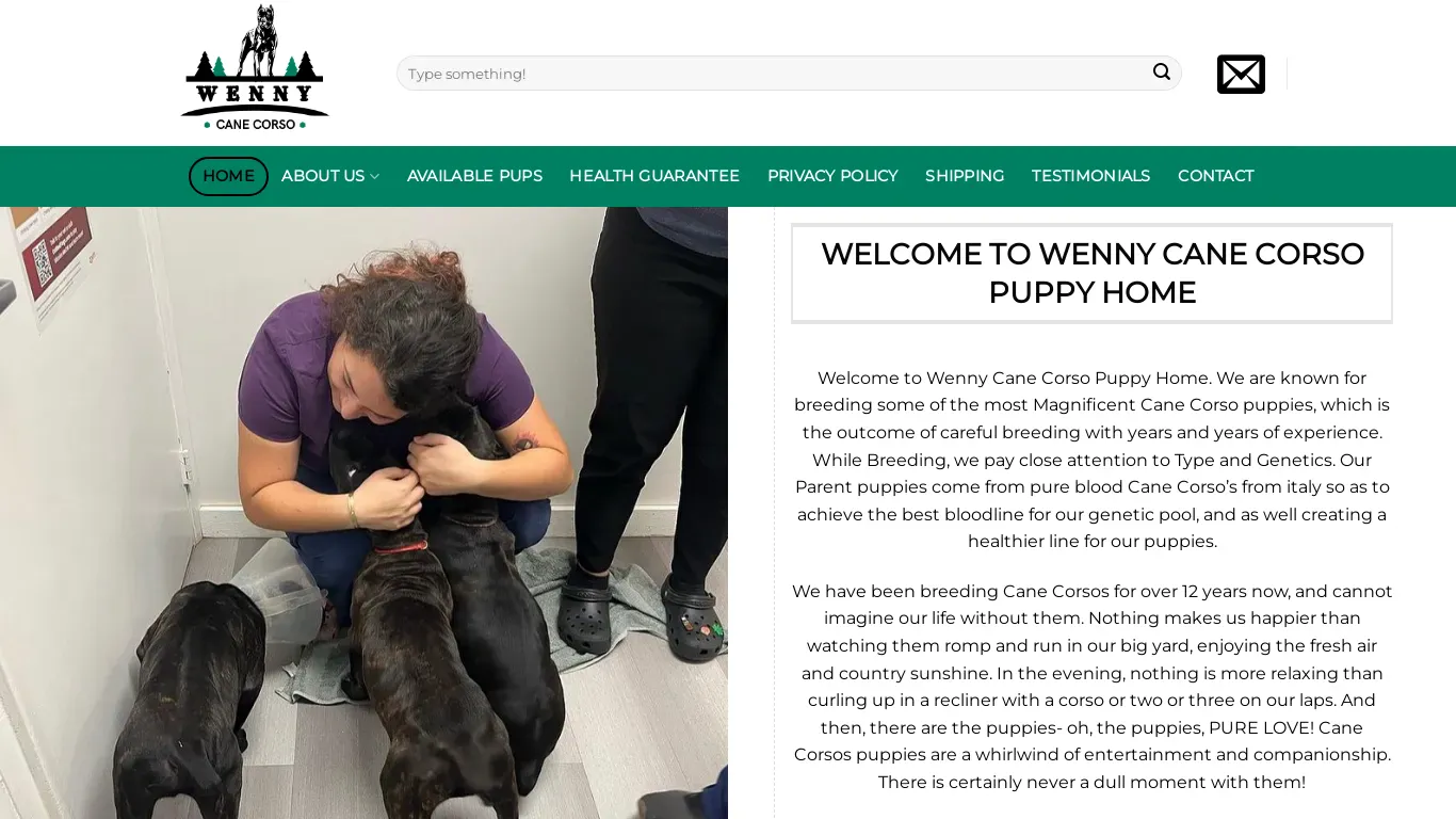 is Wenny Cane Corso Puppy Home – Cane Corso Puppies for sale legit? screenshot
