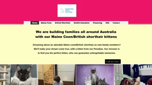 A screenshot of Westerncatscattery.com