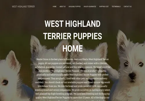 is westhighlandterrierunion.com legit? screenshot