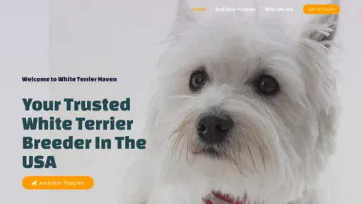 A screenshot of Whiteterrierbreeder.com