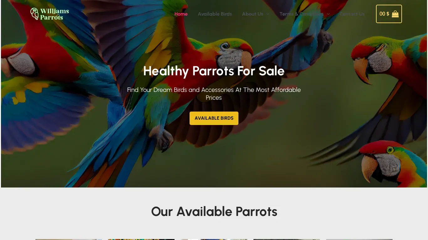 is williamsparrotfarm.com legit? screenshot