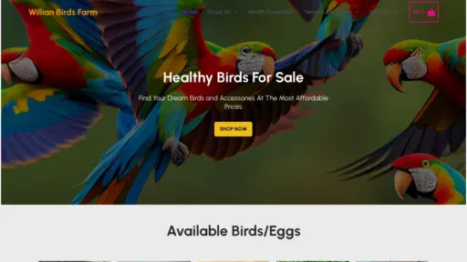 A screenshot of Willianfarms.com