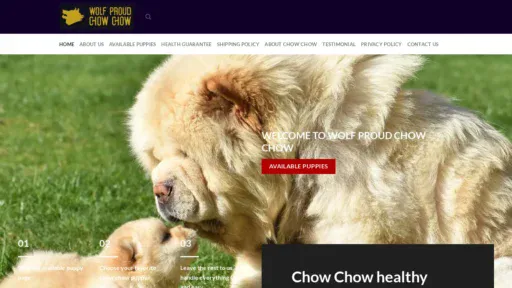 A screenshot of Wolfproud.com