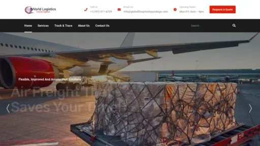 A screenshot of Worldlogisticscourierexpress.com