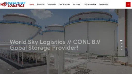 A screenshot of Worldsky-logistics.com