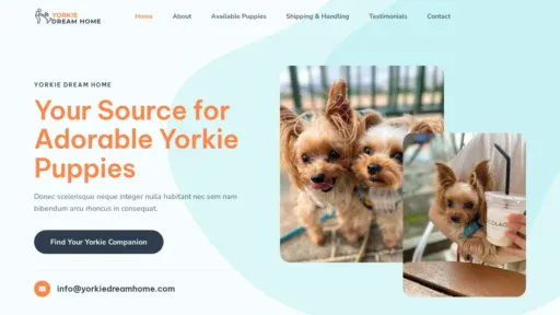 A screenshot of Yorkiedreamhome.com