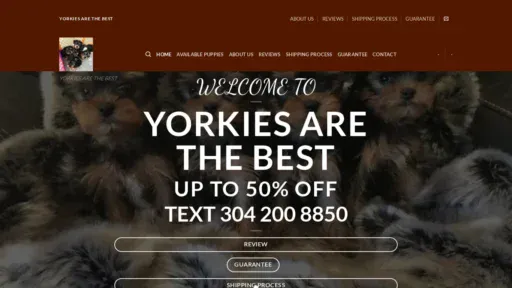 A screenshot of Yorkiesarethebest.com