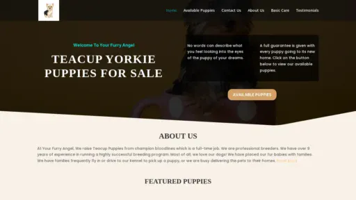 A screenshot of Yourfurryangel.com