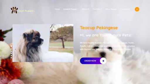 A screenshot of Zaynpuppies.com