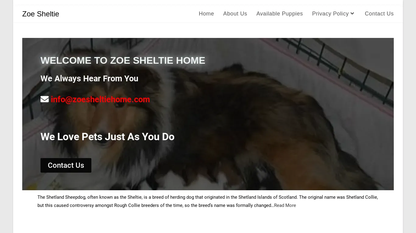 is zoesheltiehome.com legit? screenshot
