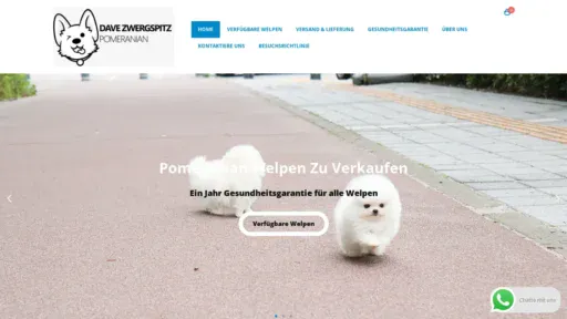 A screenshot of Zwergspitzpomeranian.com