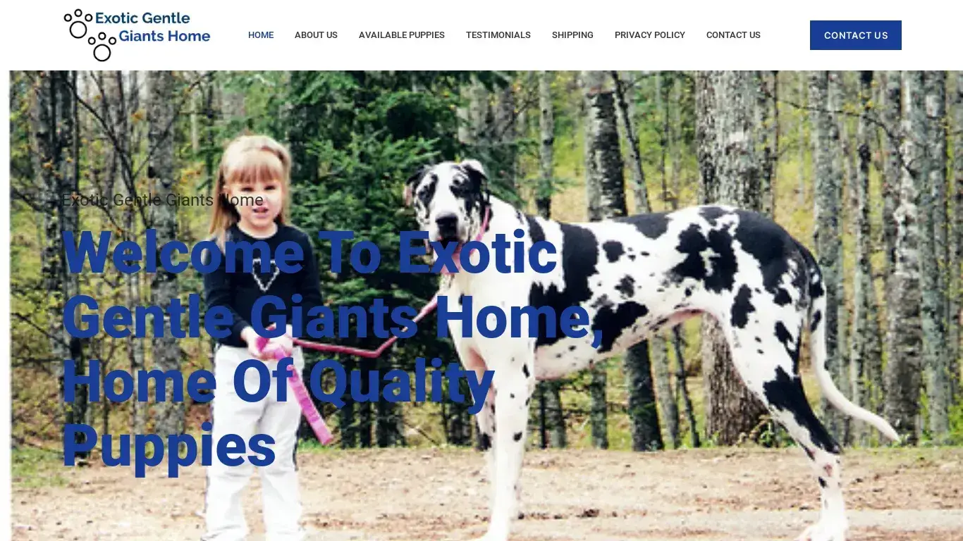 is Exotic Gentle Giants Home – The Great Danes For Families legit? screenshot