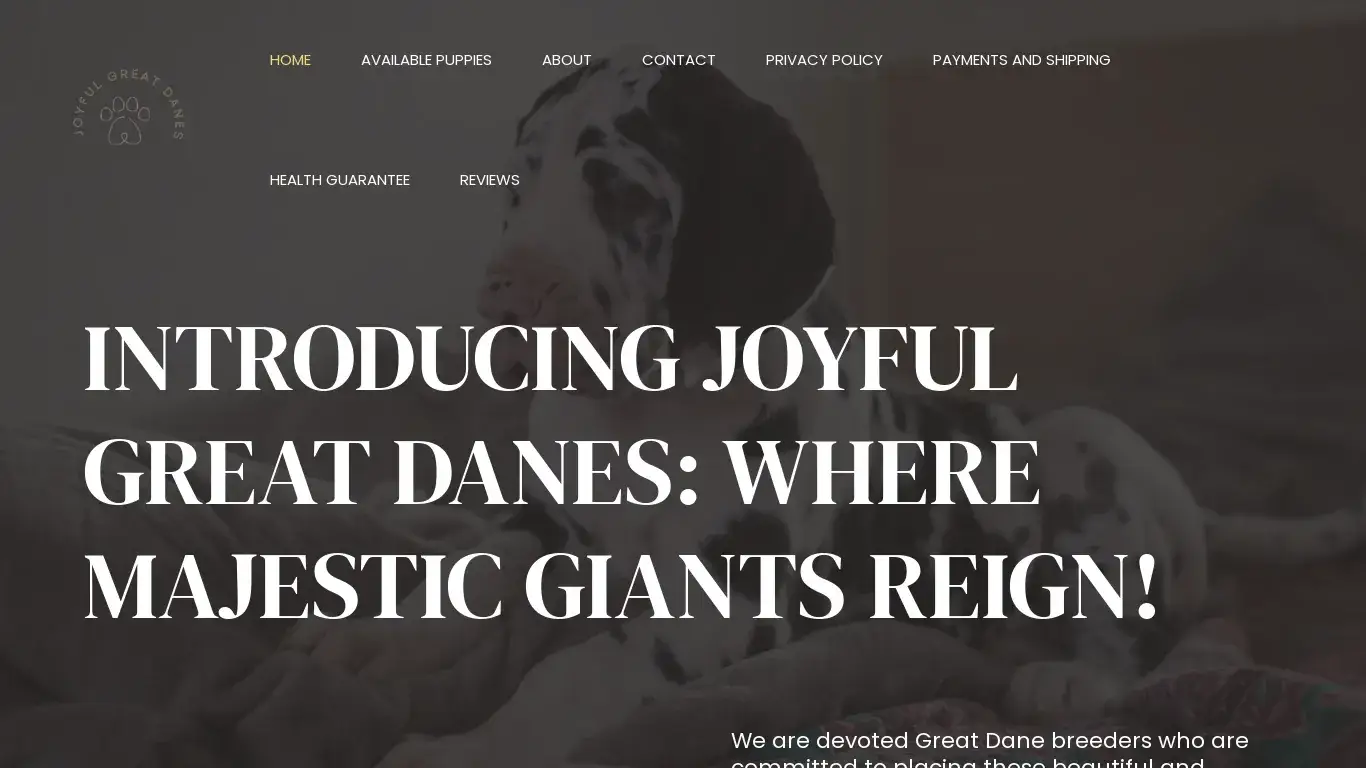 is Joyful Great Danes – Joyful Great Danes legit? screenshot