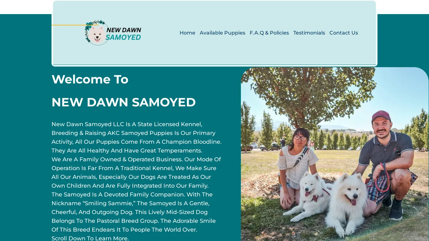 is New Dawn Samoyed  – Registered Samoyed Puppies legit? screenshot
