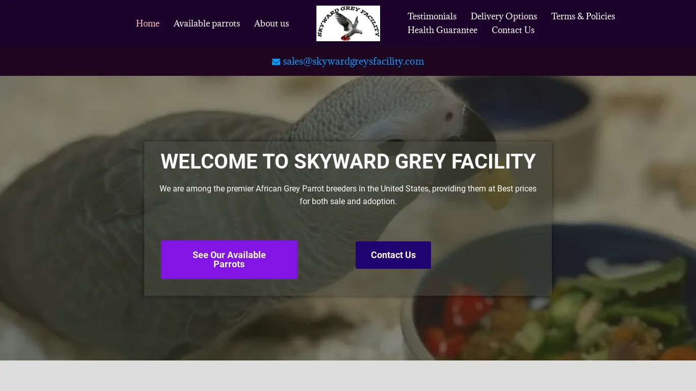 is Skyward African Grey Facility – African Grey Parrots legit? screenshot
