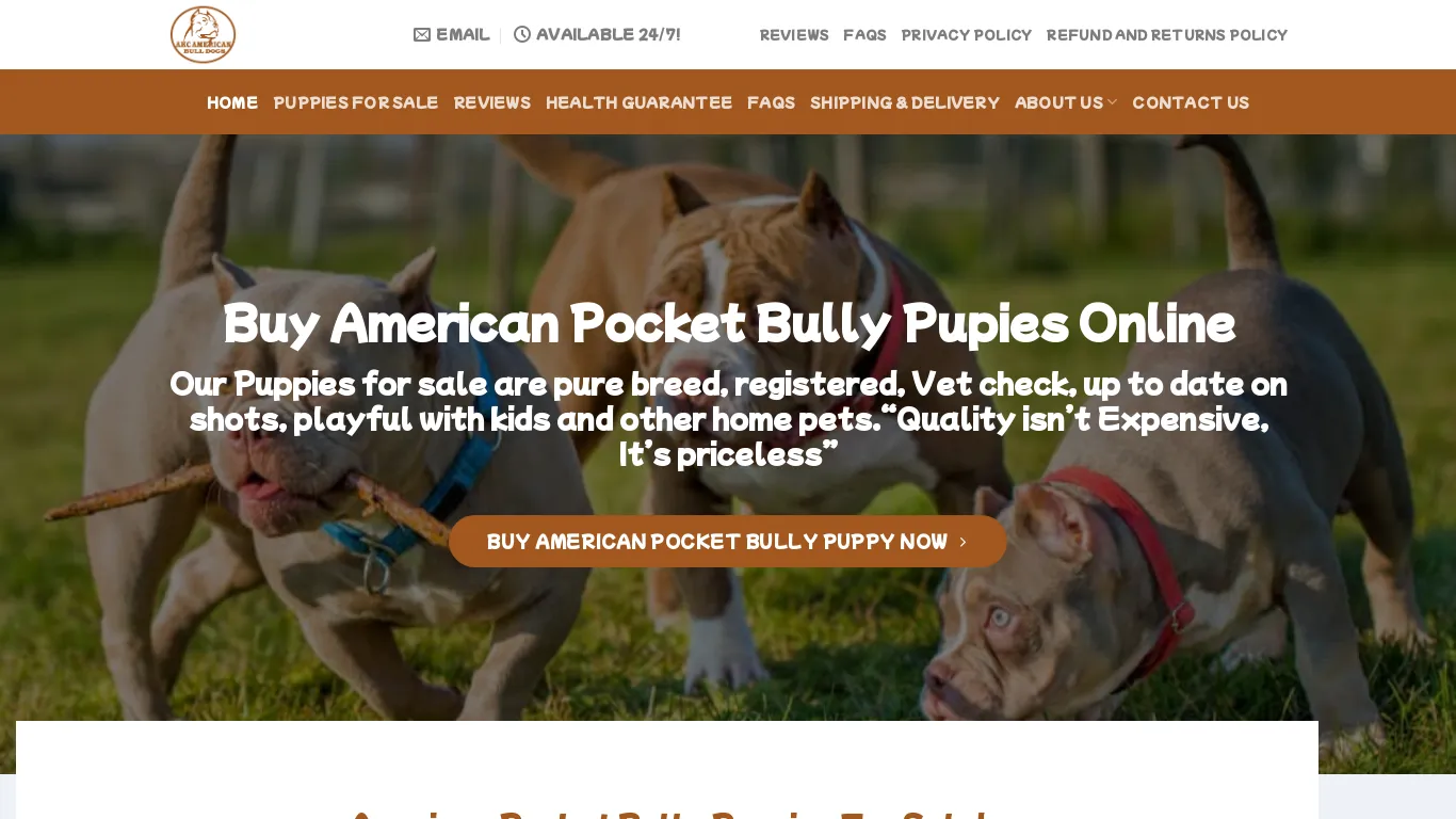 is AKC American Bulldogs – American Bully Kennel legit? screenshot