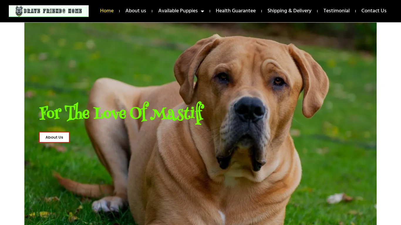 is Brave Friends Home – Mastiff For Sale legit? screenshot