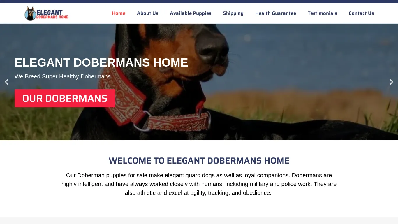 is ELEGANT DOBERMANS HOME – ELEGANT DOBERMANS HOME legit? screenshot