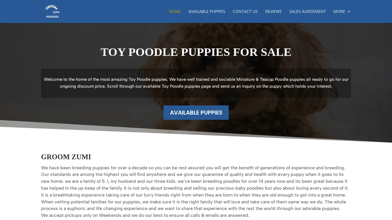 is GroomZumi | Purebred Poodle Puppies legit? screenshot
