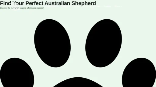 A screenshot of Adorableaustraliashepherd.com