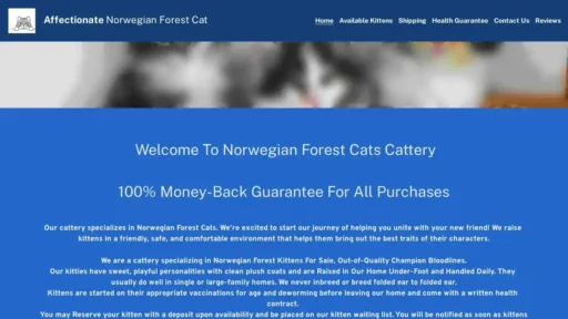A screenshot of Affectionatekittens.com