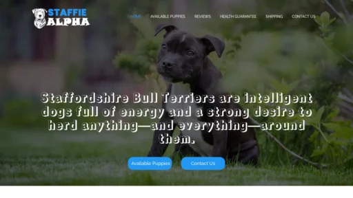 A screenshot of Alphastaffie.com