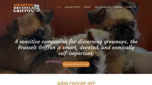A screenshot of Amazingbrusseslsgriffon.com