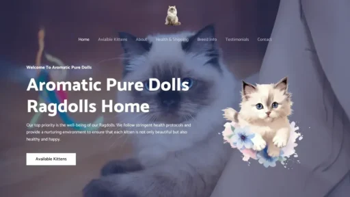 A screenshot of Aromaticpuredolls.com