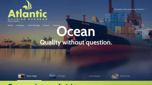 A screenshot of Atlanticcouriersexpress.com