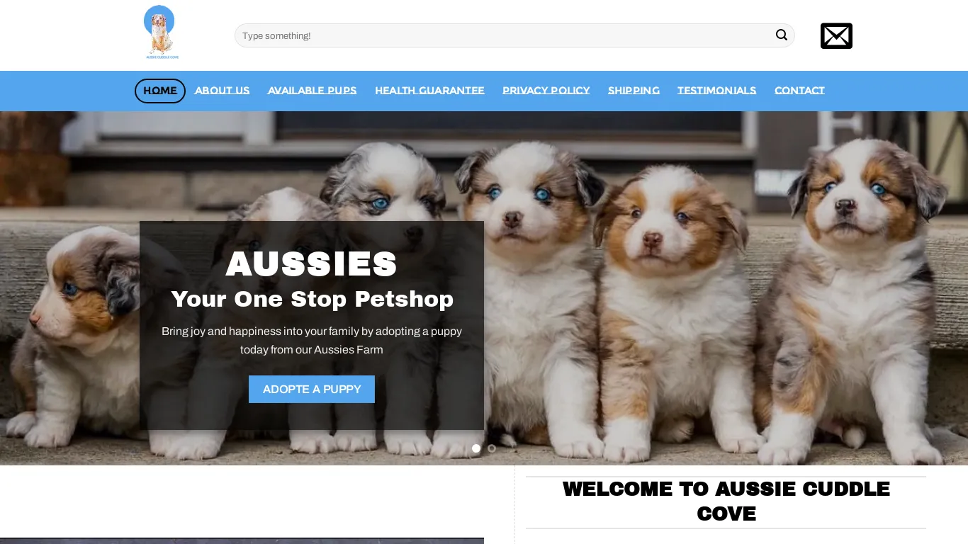 is AUSSIE CUDDLE COVE – Buy Standard Australian Shepherds Puppy legit? screenshot