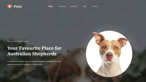 A screenshot of Aussiepupsparadise.com