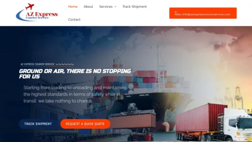 A screenshot of Azexpresscourierservice.com
