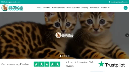 A screenshot of Bengalsparadise.com