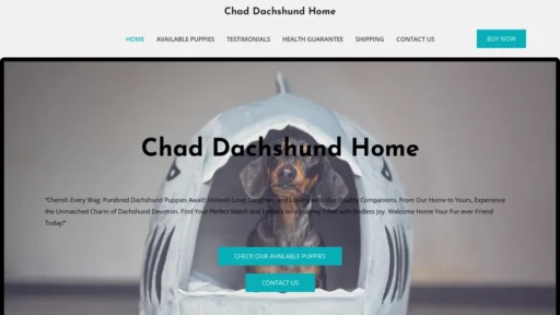 A screenshot of Benjidachshundhome.com