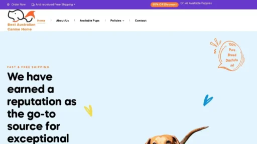 A screenshot of Bestaucaninehome.com