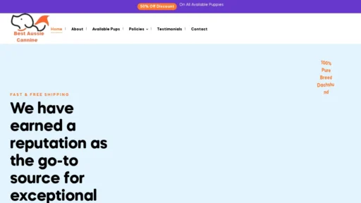 A screenshot of Bestaussiecanine.com
