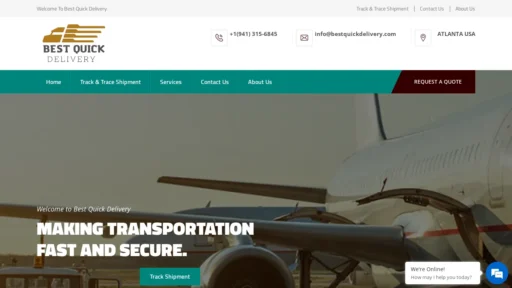 A screenshot of Bestquickdelivery.com