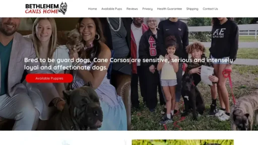 A screenshot of Bethlehemcanishome.com