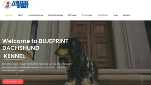 A screenshot of Blueprintkennel.com