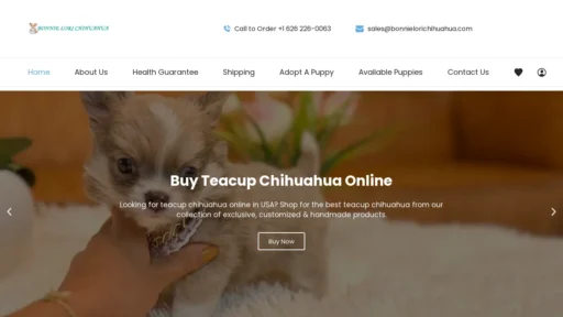 A screenshot of Bonnielorichihuahua.com